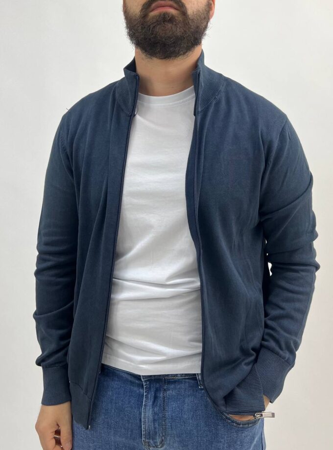 Cardigan In Filo Man - Bluette