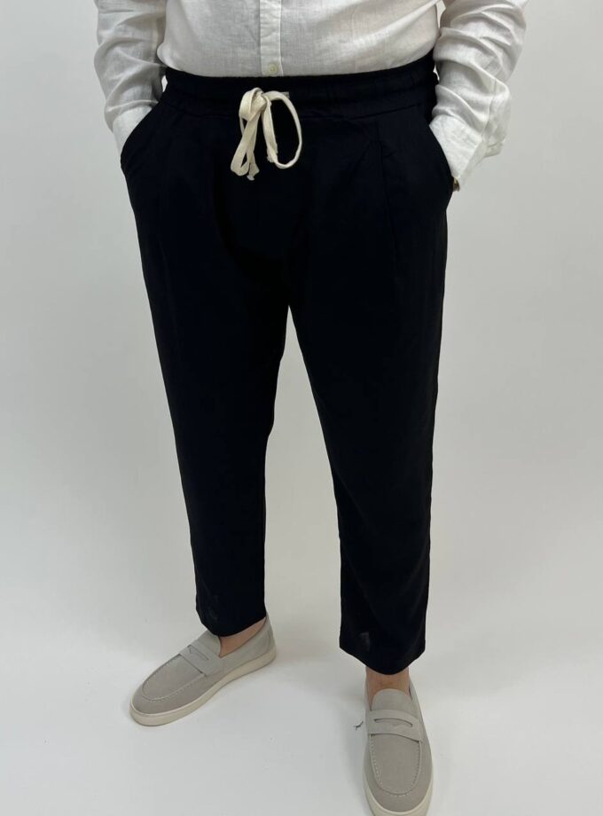 Pantalaccio Misto Lino - Nero