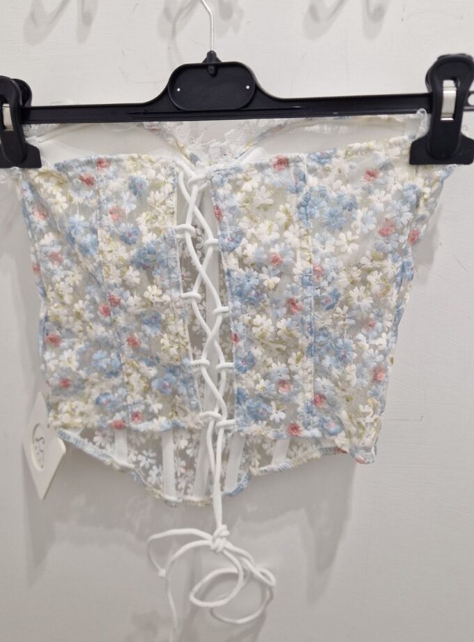 Corpetto Flowers - Azzurro
