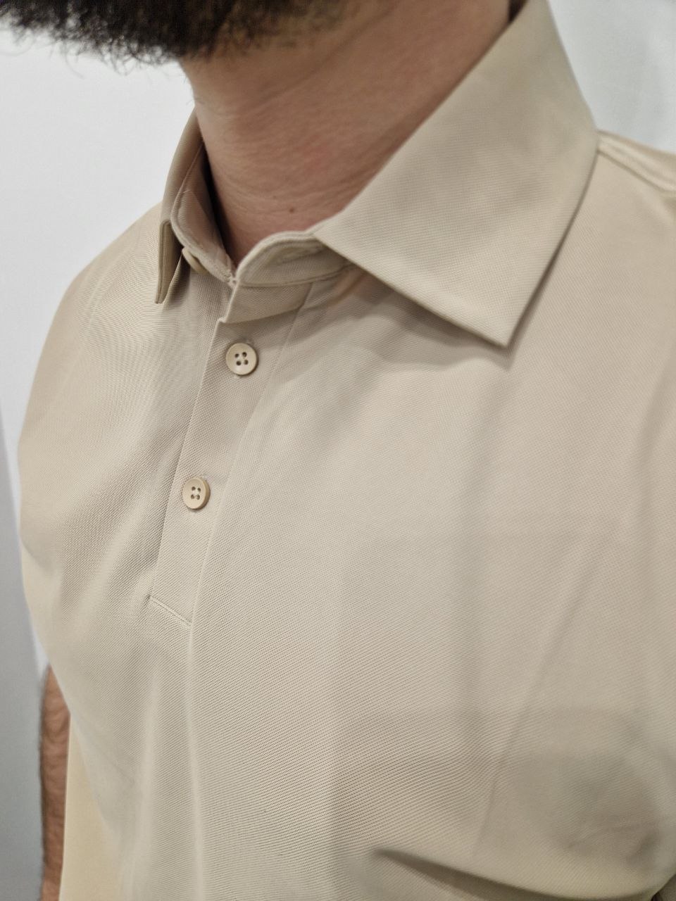 Polo Man Tessuto Tecnico - Beige - immagine 2
