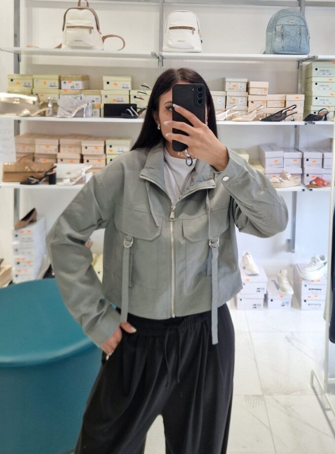 Giubbotto Crop Low - Verde Militare