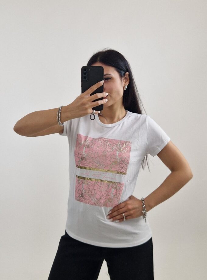 T-shirt Foglia Pink