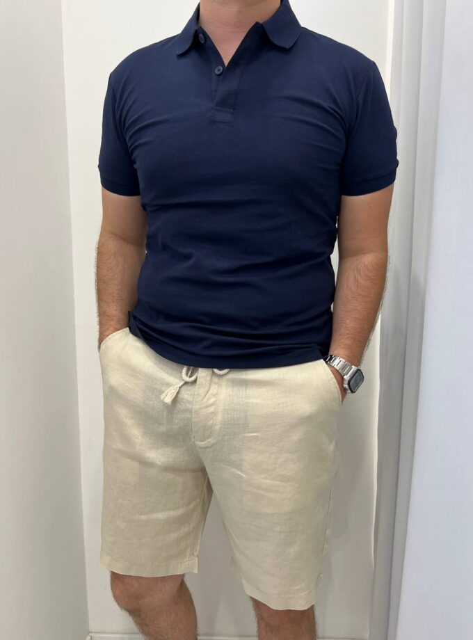 Polo in cotone Basic - Blu