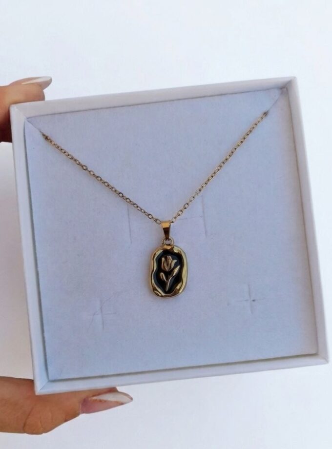 Collana Tulipano dly - Nero