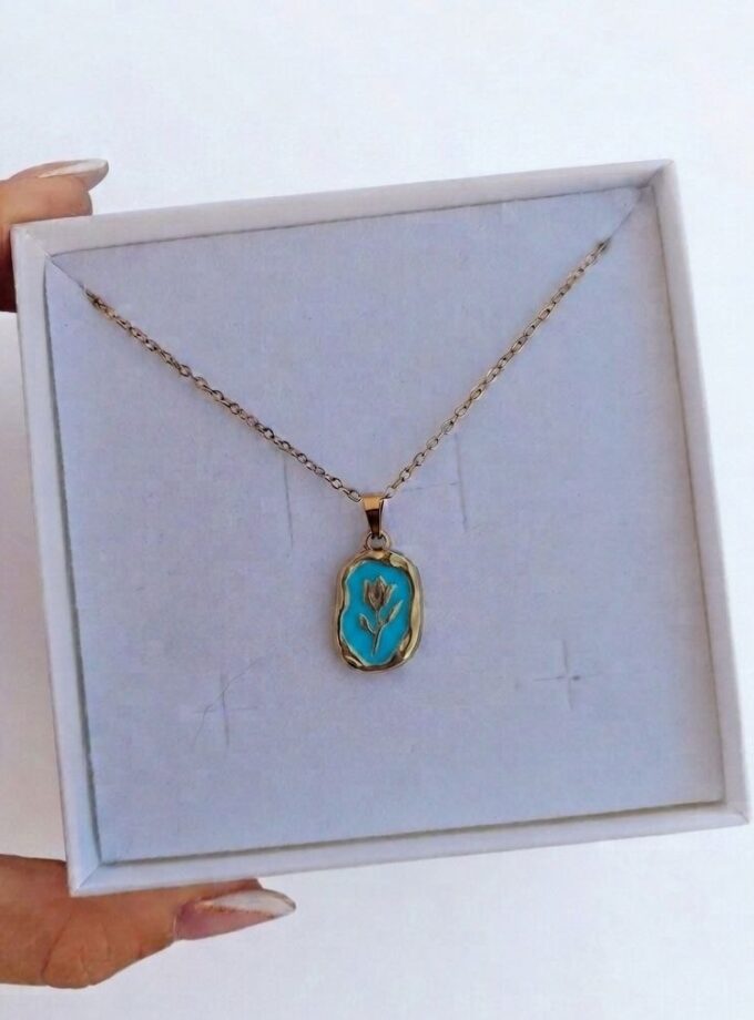 Collana Tulipano dly - Turchese