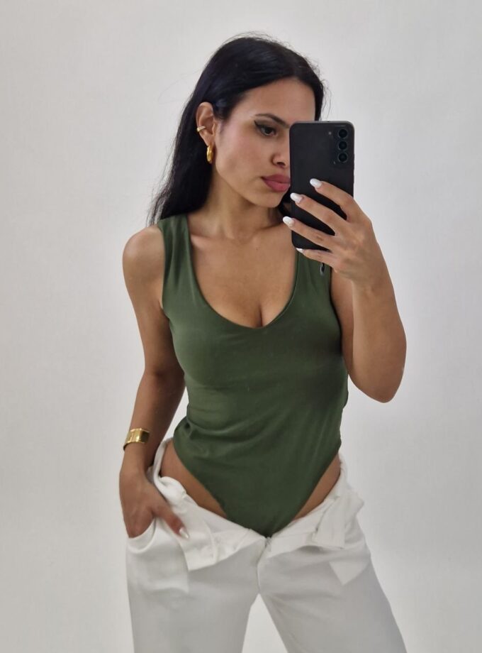 Body Canotta In Lycra - Verde