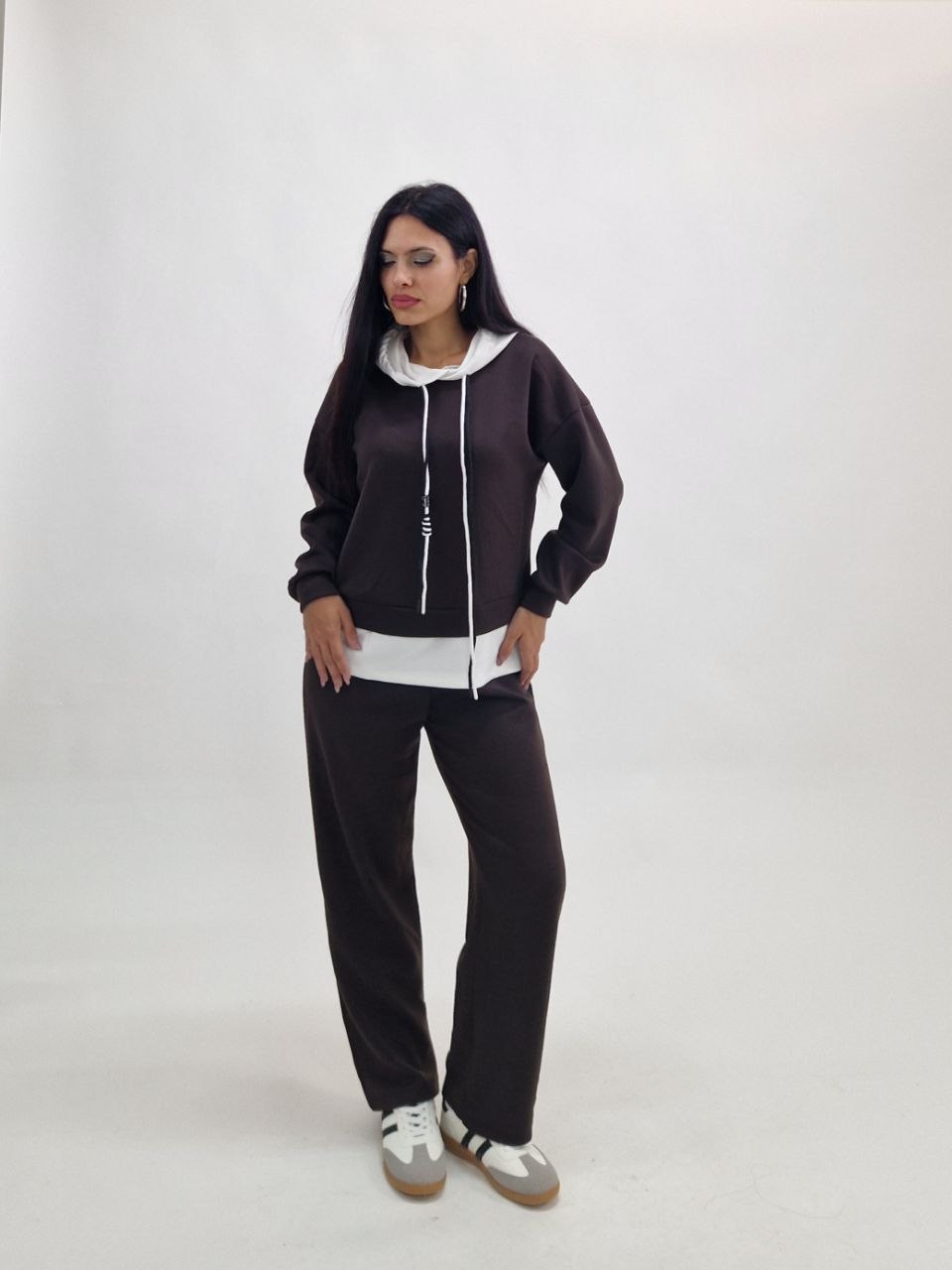 Tuta Sporty Bicolor - Marrone