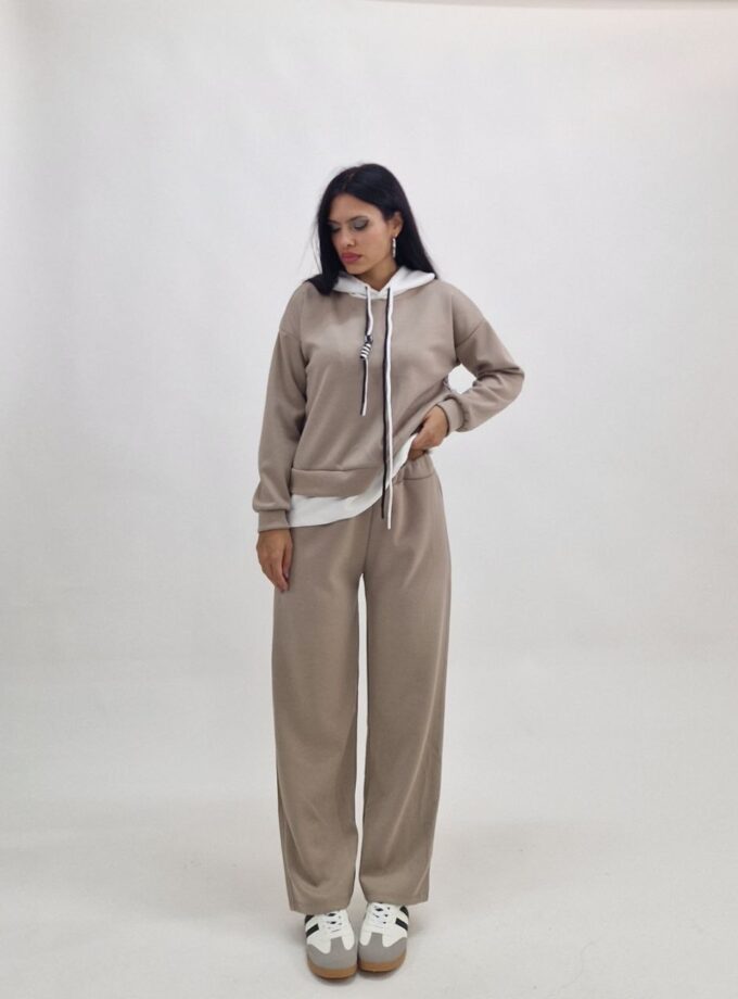 Tuta Sporty Bicolor - Beige