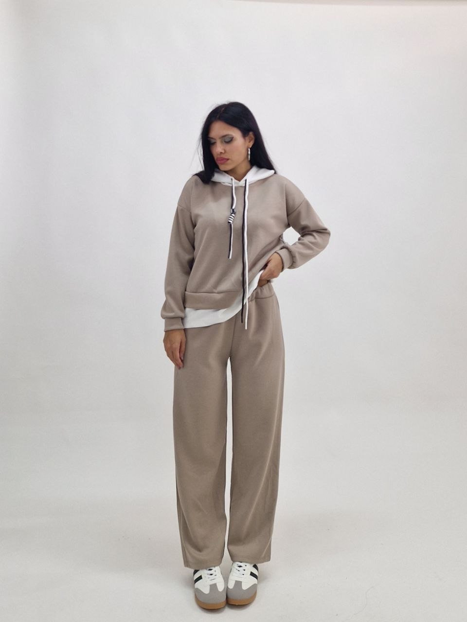 Tuta Sporty Bicolor - Beige
