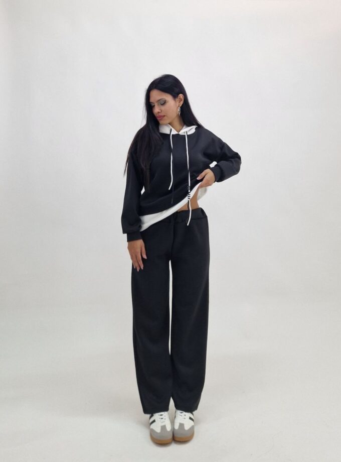 Tuta Sporty Bicolor - Nera