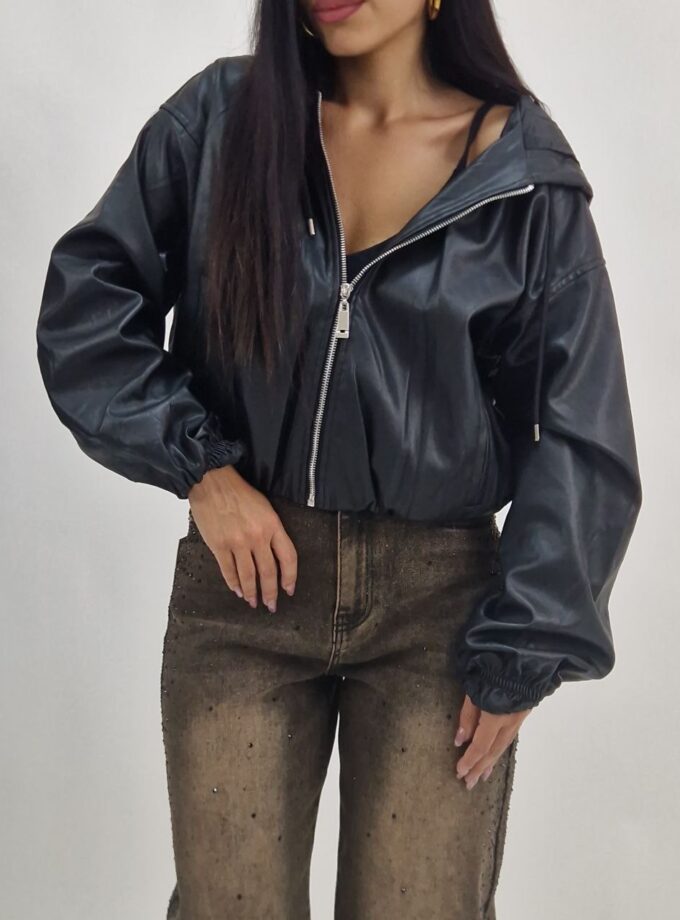 Bomber Biker In Ecopelle