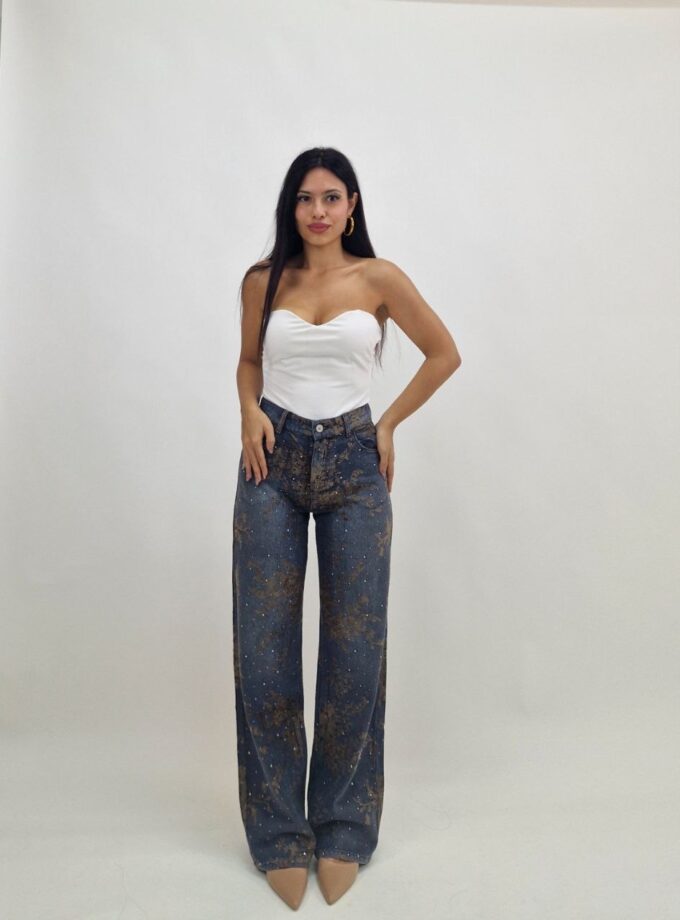Jeans Jacquard Floreali