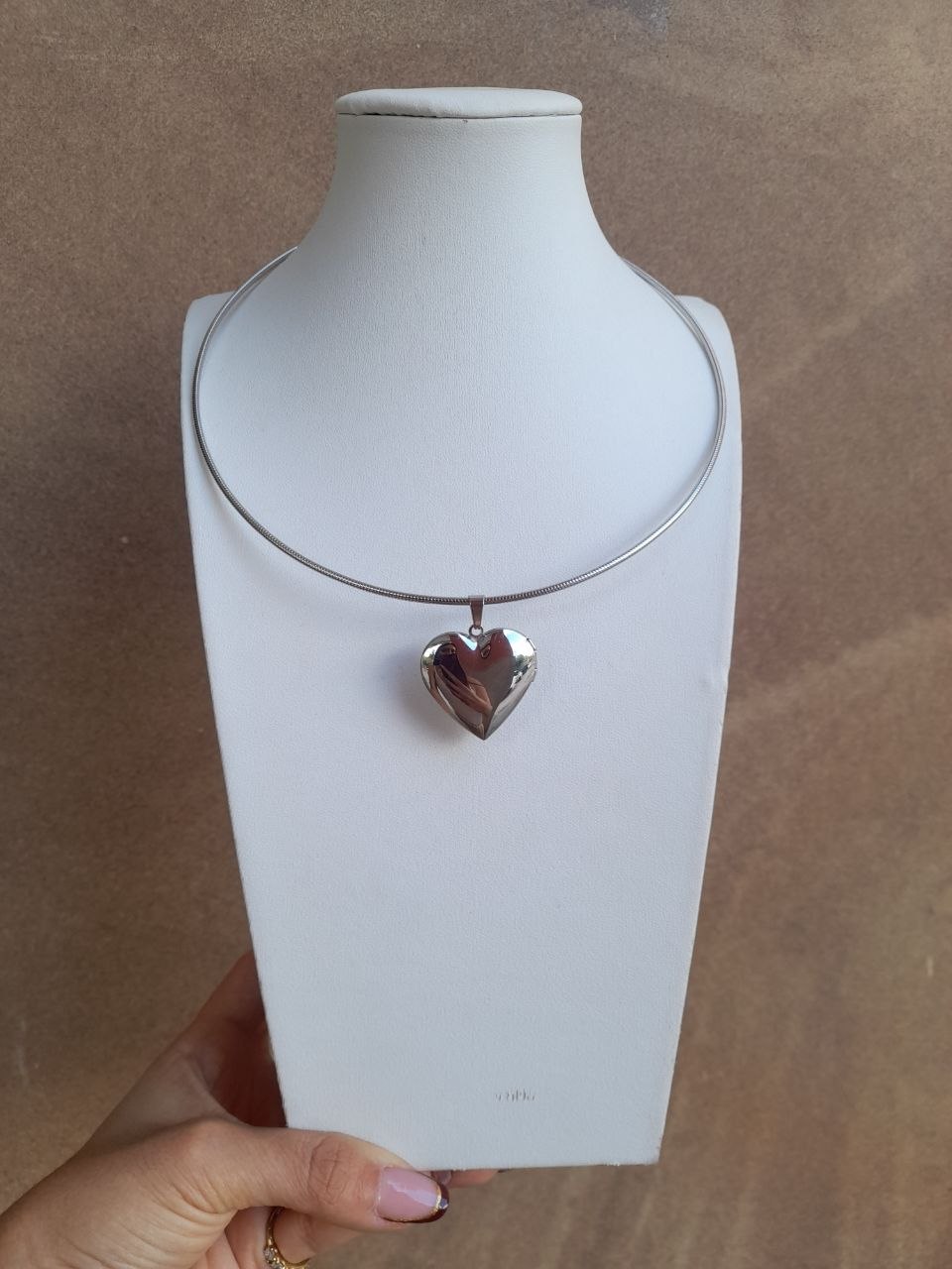 Collana Rigida Cuore Portafoto - immagine 2