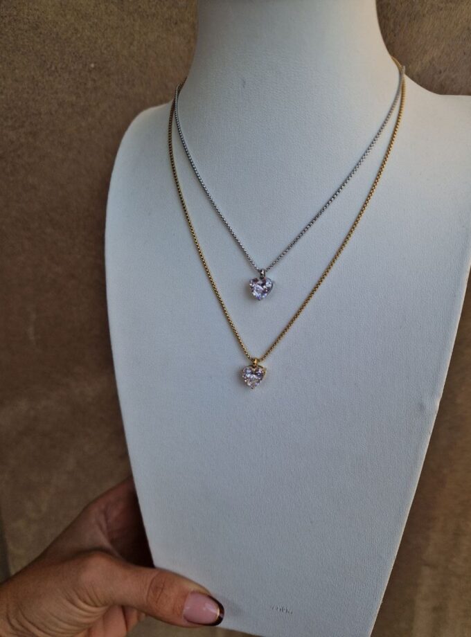 Collana Cuore Zirconia