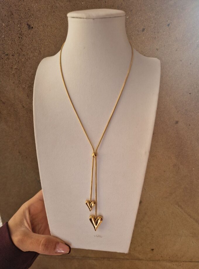Collana Pendente Cuori - Gold