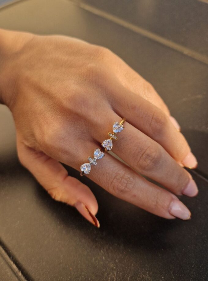 Anello Fiocco Zirconia