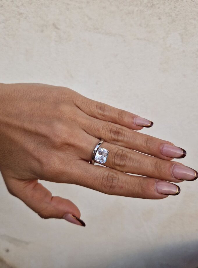 Anello Zirconia Tiara Big - Silver
