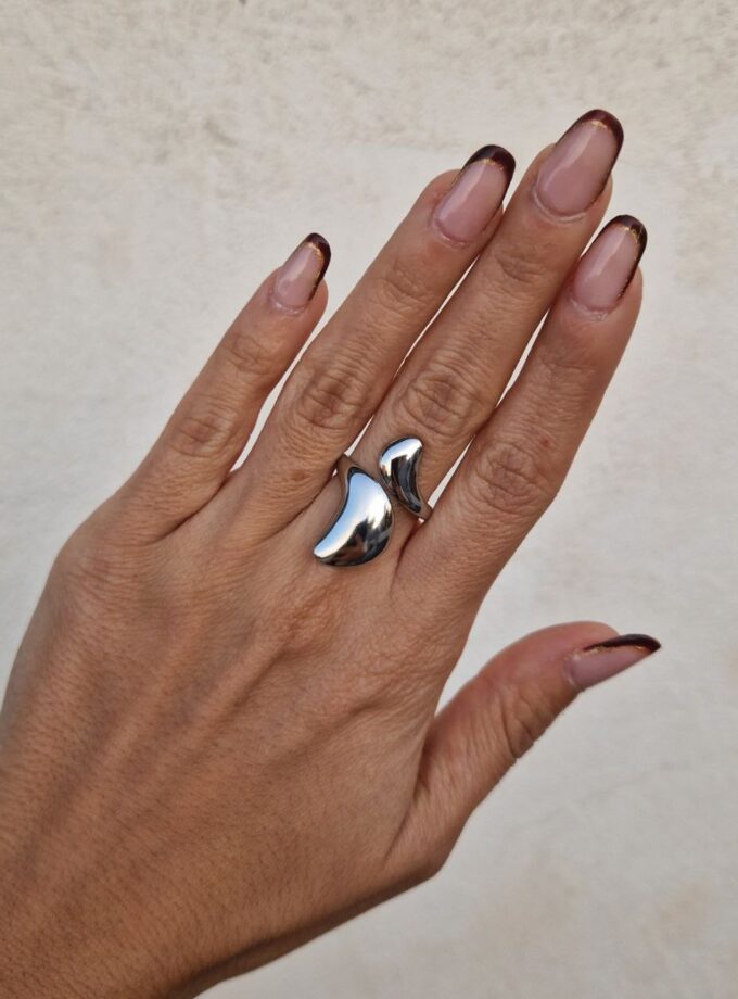 Anello Verso Longue - Silver