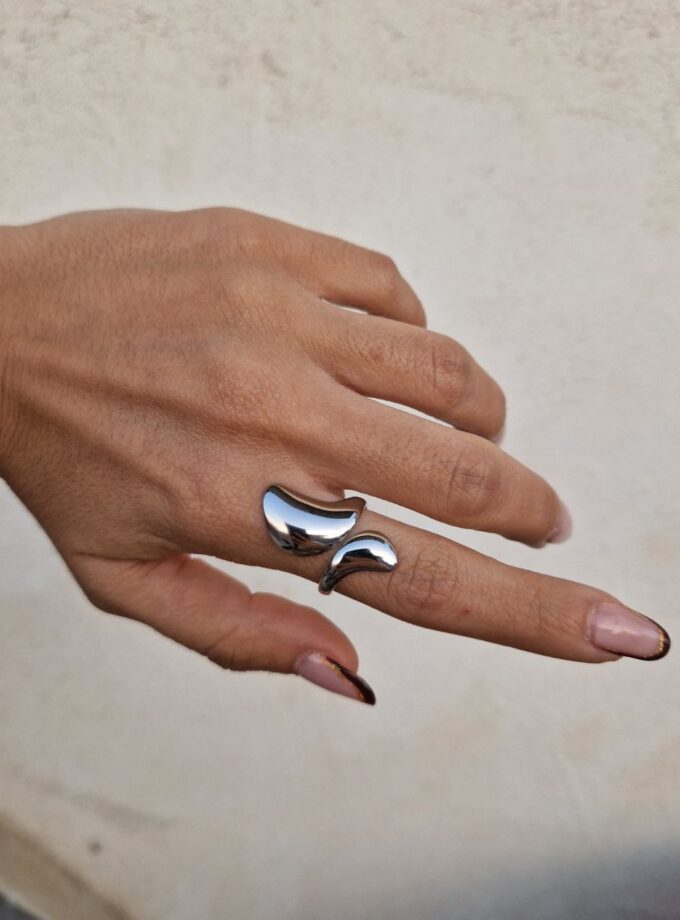 Anello Verso Longue - Silver