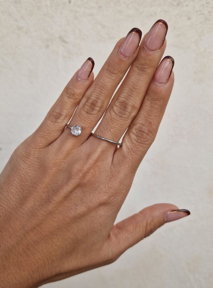 Anello a due dita - Silver