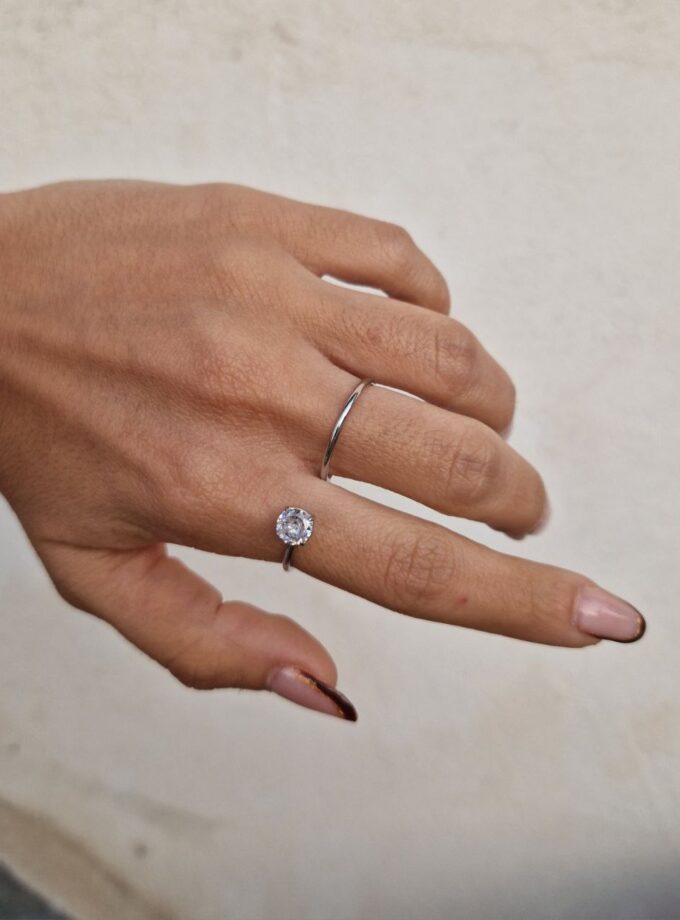 Anello a due dita - Silver