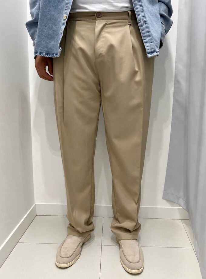 Pantalone Sartoriale Beige Regular Fit