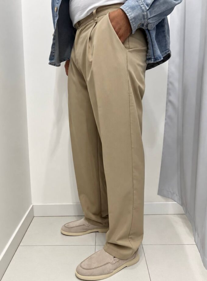 Pantalone Sartoriale Beige Regular Fit