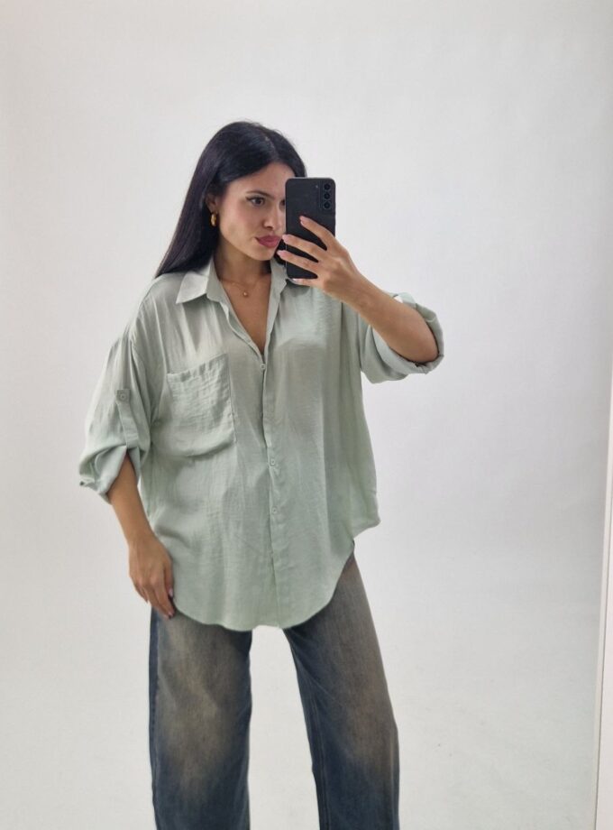Camicia Over Utility - Verde Chiaro