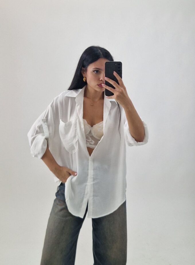 Camicia Over Utility - Bianca