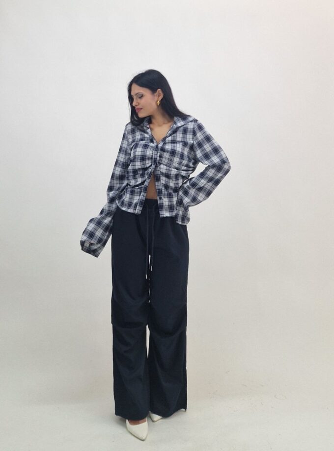 Pantalone Tuta Regolabile Alla Caviglia - Blu
