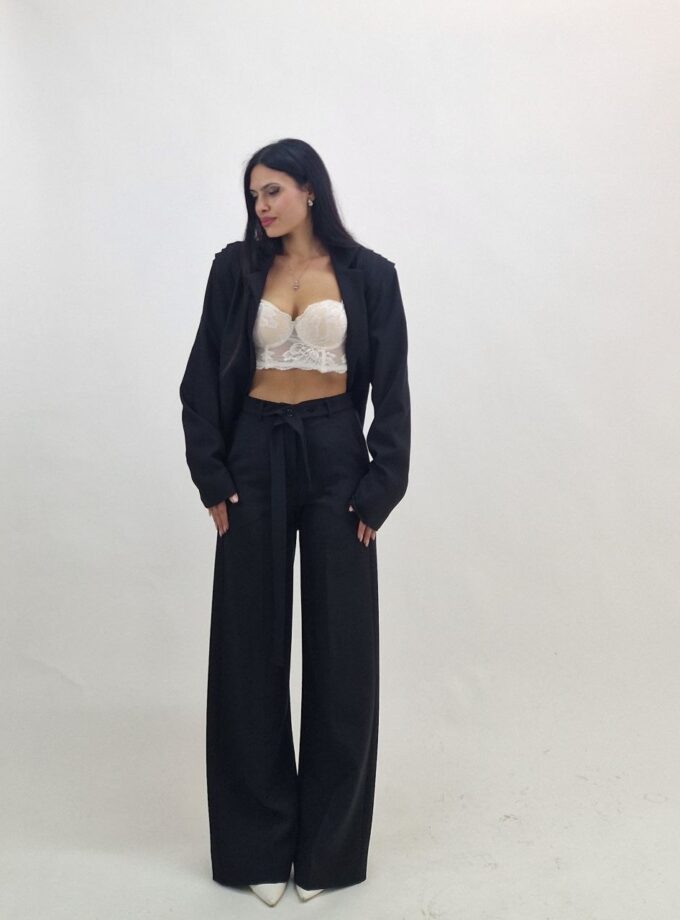 Pantalone Classic A Palazzo - Nero