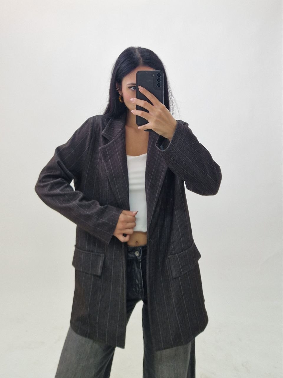 Giacca Chevron - Marrone