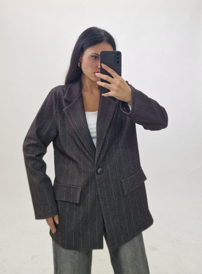 Giacca Chevron - Marrone