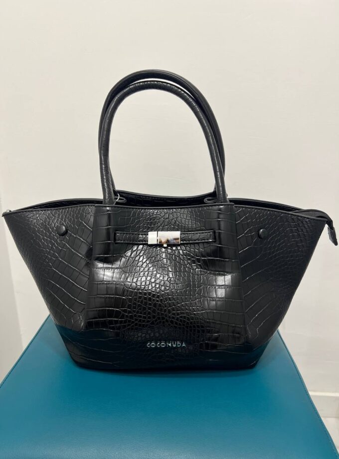 Borsa Coconuda Pitonata Black