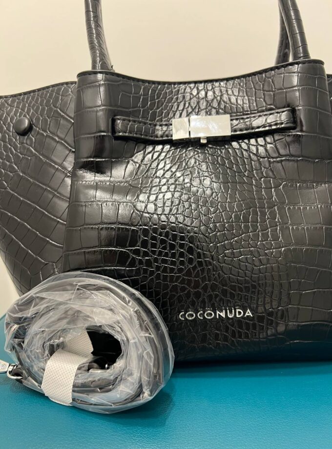 Borsa Coconuda Pitonata Black