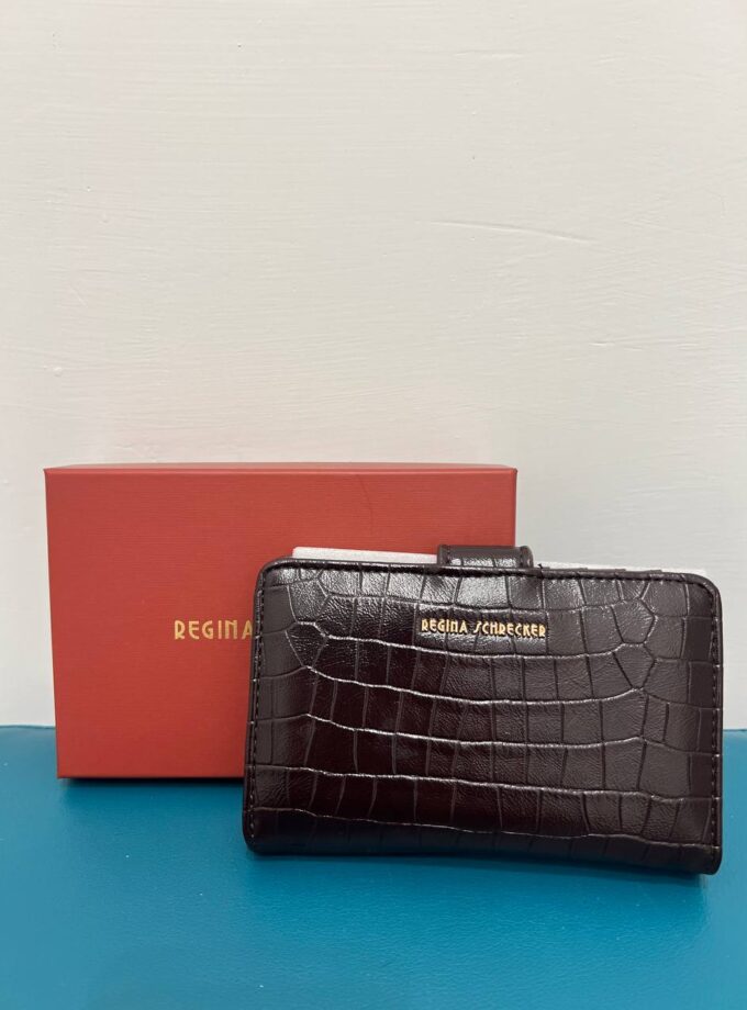 Portafoglio Regina Schrecker Pitonato - Marrone