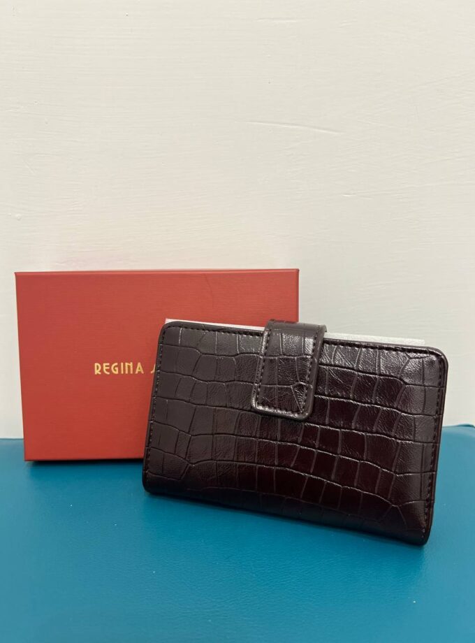 Portafoglio Regina Schrecker Pitonato - Marrone