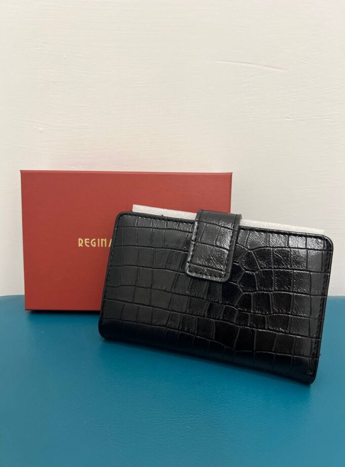 Portafoglio Regina Schrecker Pitonato - Nero